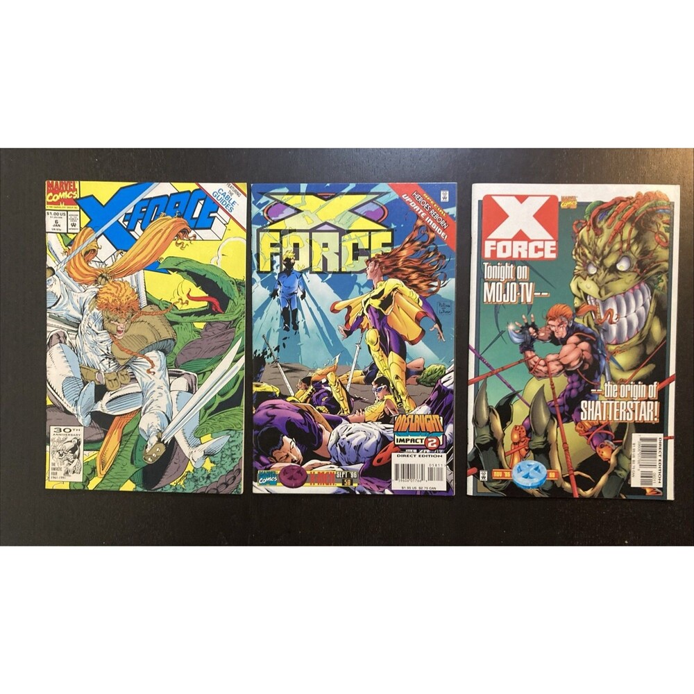 X-Force: Mixed Lot of No. 6, 58, & 60 Marvel Comics (1992 and 96)